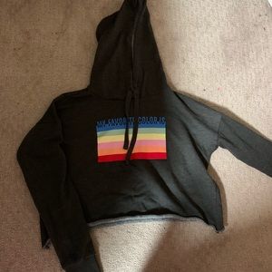 Rainbow cropped sweatshirt